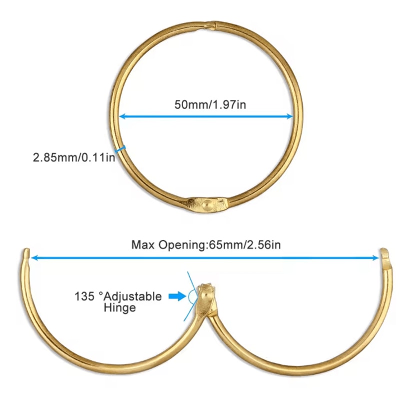 Metal Shower Curtain Rings Rustproof Smooth Glide Hooks 24 Pack 3