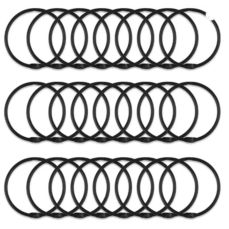 Metal Shower Curtain Rings Rustproof Smooth Glide Hooks 24 Pack 4