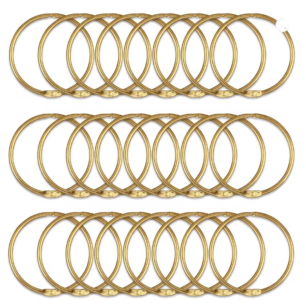 Metal Shower Curtain Rings Rustproof Smooth Glide Hooks 24 Pack 5