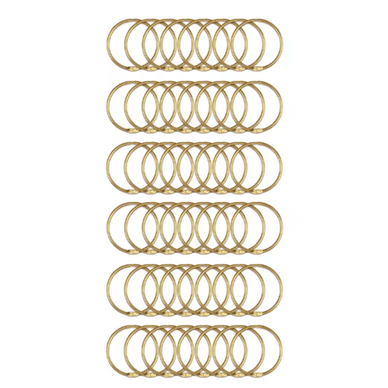 Metal Shower Curtain Rings Rustproof Smooth Glide Hooks 24 Pack 6
