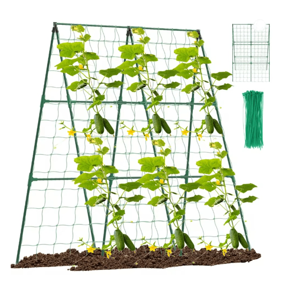 A Frame Garden Plant Trellis For Cucumber Tomato And Climbing Vegetables 0