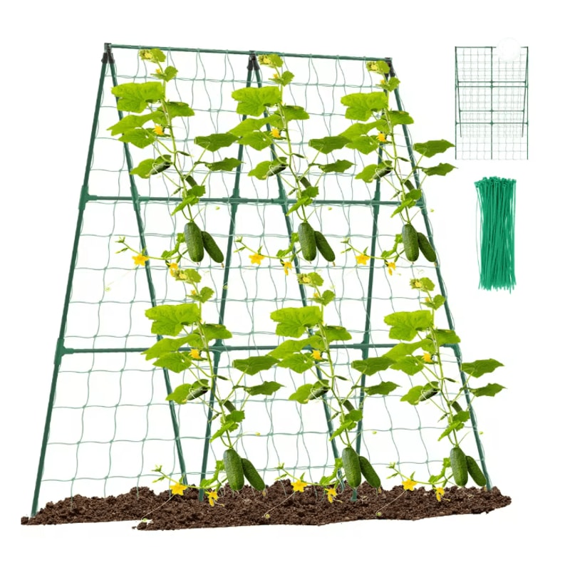 A Frame Garden Plant Trellis For Cucumber Tomato And Climbing Vegetables 0