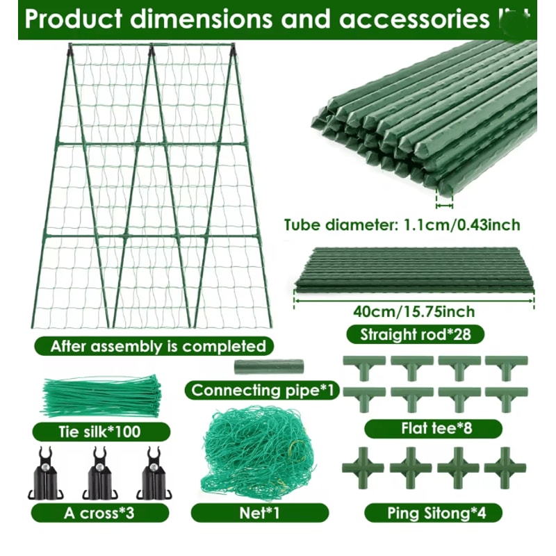 A Frame Garden Plant Trellis For Cucumber Tomato And Climbing Vegetables 4
