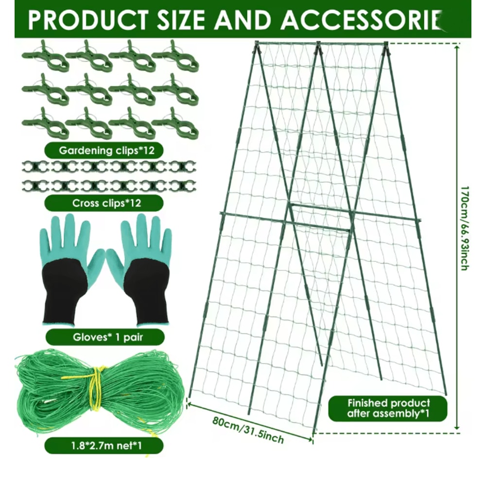A Frame Garden Plant Trellis For Cucumber Tomato And Climbing Vegetables 5