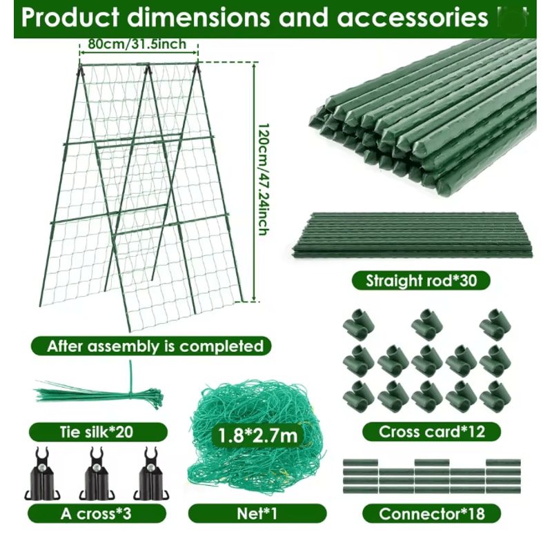 A Frame Garden Plant Trellis For Cucumber Tomato And Climbing Vegetables 6