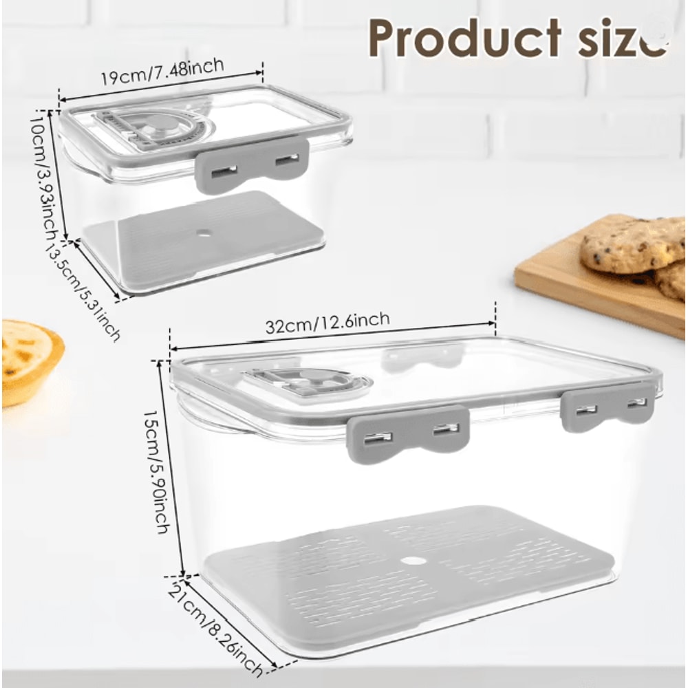 Airtight Bread Box Food Sealing Container With Time Recording 7