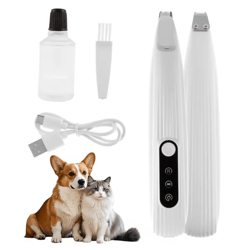 led dog paw trimmer usb rechargeable low noise grooming clippers