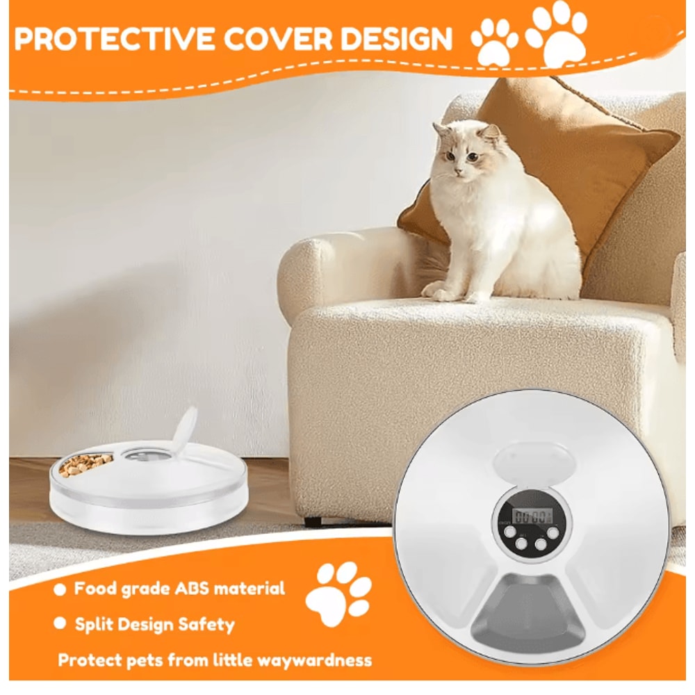 Automatic Pet Feeder With Timer 6 Meal Smart Food Dispenser 1