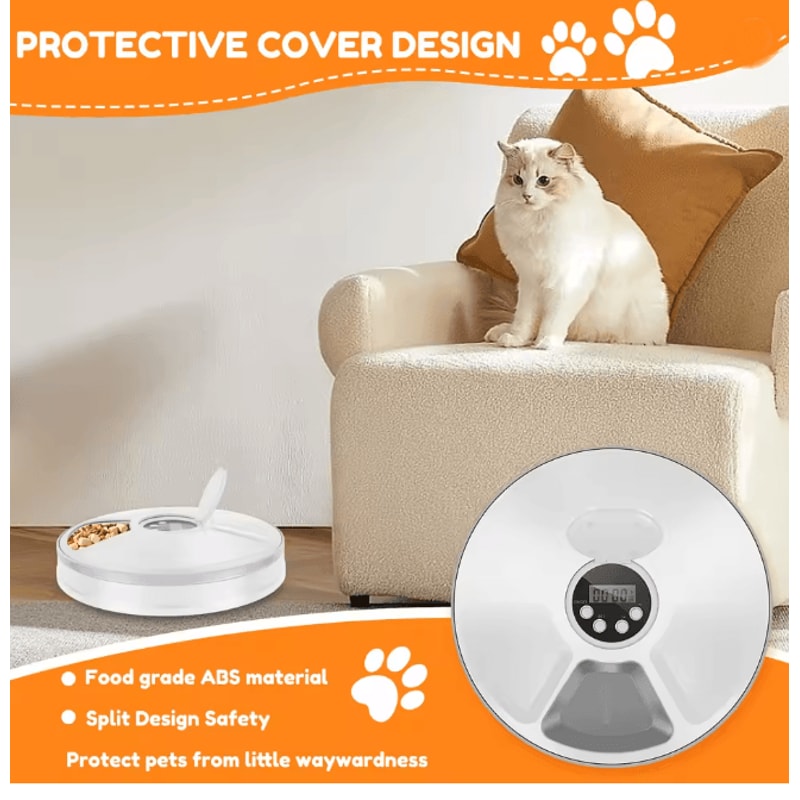 Automatic Pet Feeder With Timer 6 Meal Smart Food Dispenser 1