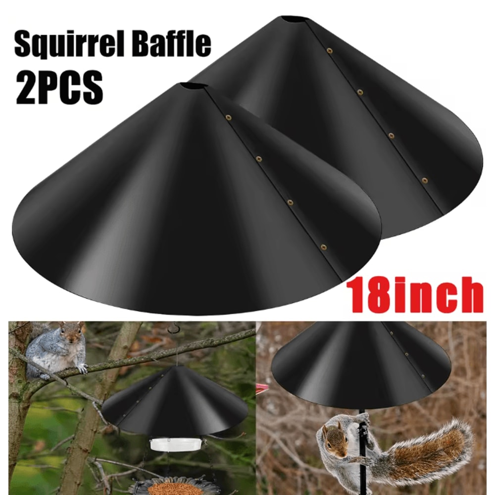 Wrap Around Squirrel Baffle 18 Inch Bird Feeder Pole Guard 2 Pack 0