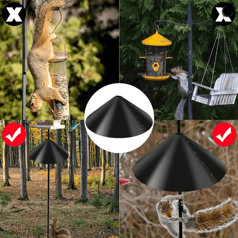 Wrap Around Squirrel Baffle 18 Inch Bird Feeder Pole Guard 2 Pack 2