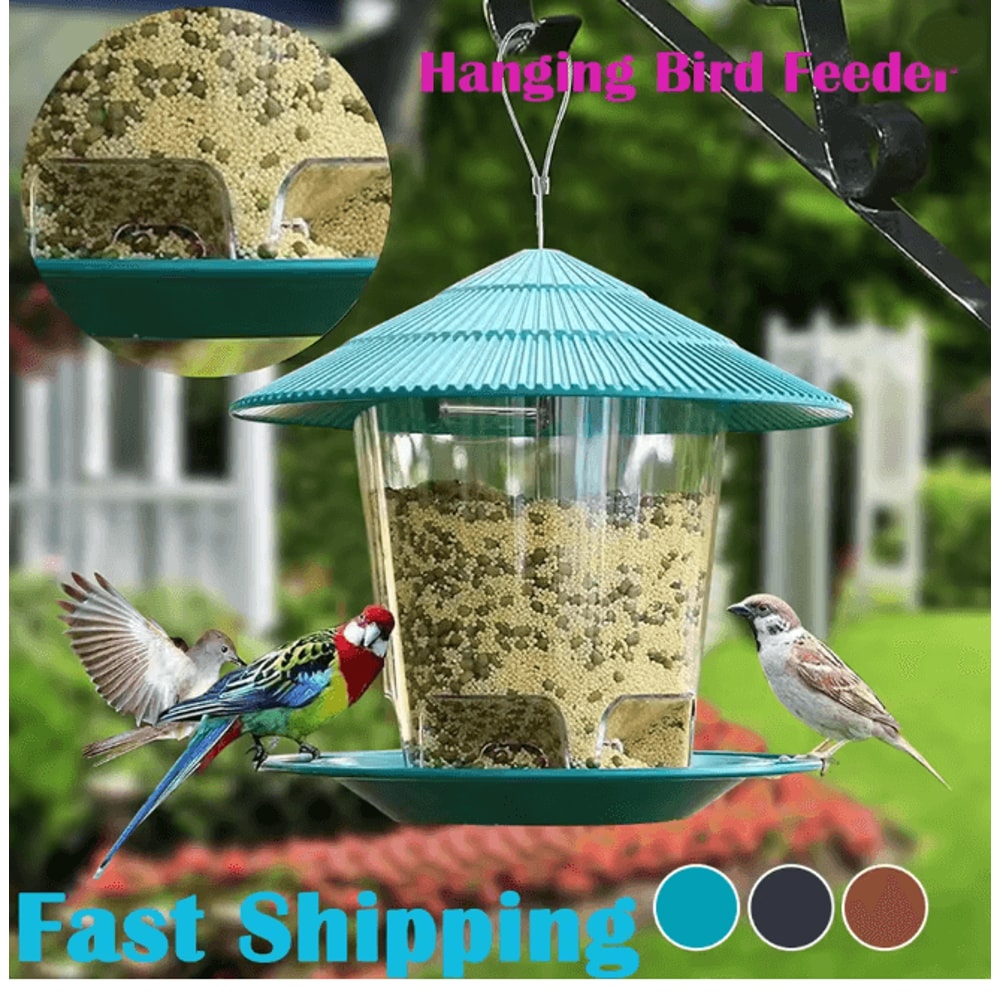 Hanging Bird Feeder Peanut Nut Feeding Station For Outdoor Garden 0