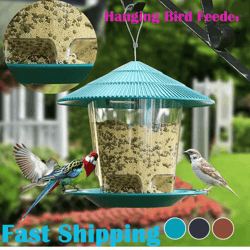 hanging bird feeder peanut nut feeding station for outdoor garden