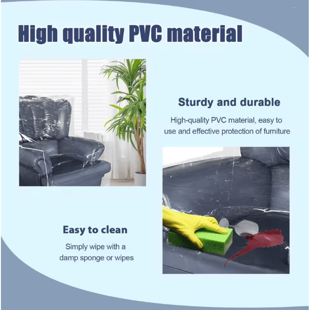 Clear Waterproof Couch Cover Pet Sofa Protector For Armchair And Recliner 2