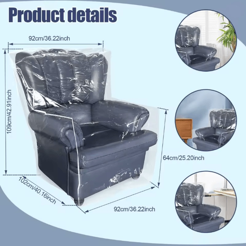 Clear Waterproof Couch Cover Pet Sofa Protector For Armchair And Recliner 3
