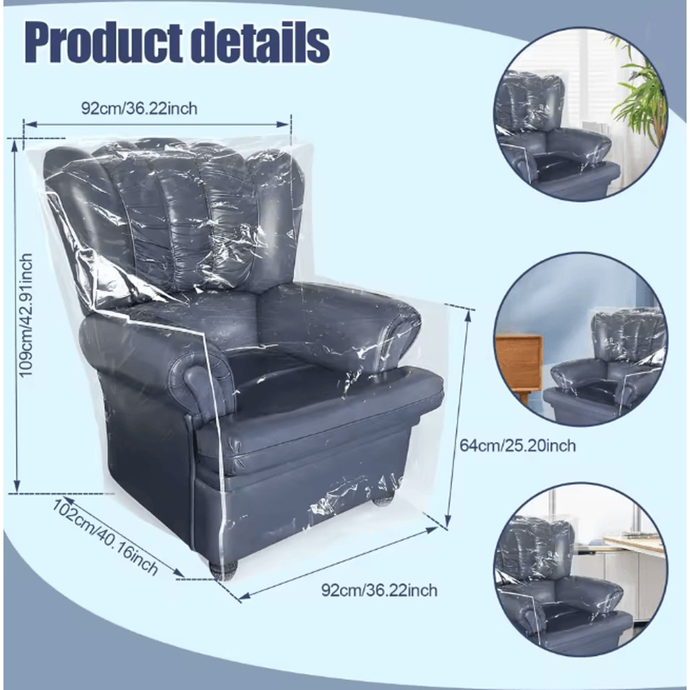 Clear Waterproof Couch Cover Pet Sofa Protector For Armchair And Recliner 4