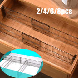 adjustable drawer divider clear retractable drawer organizer set