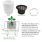 Self Watering Flower Pots Automatic Water Absorbing Plant Pots Set 4