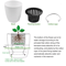 Self Watering Flower Pots Automatic Water Absorbing Plant Pots Set 4