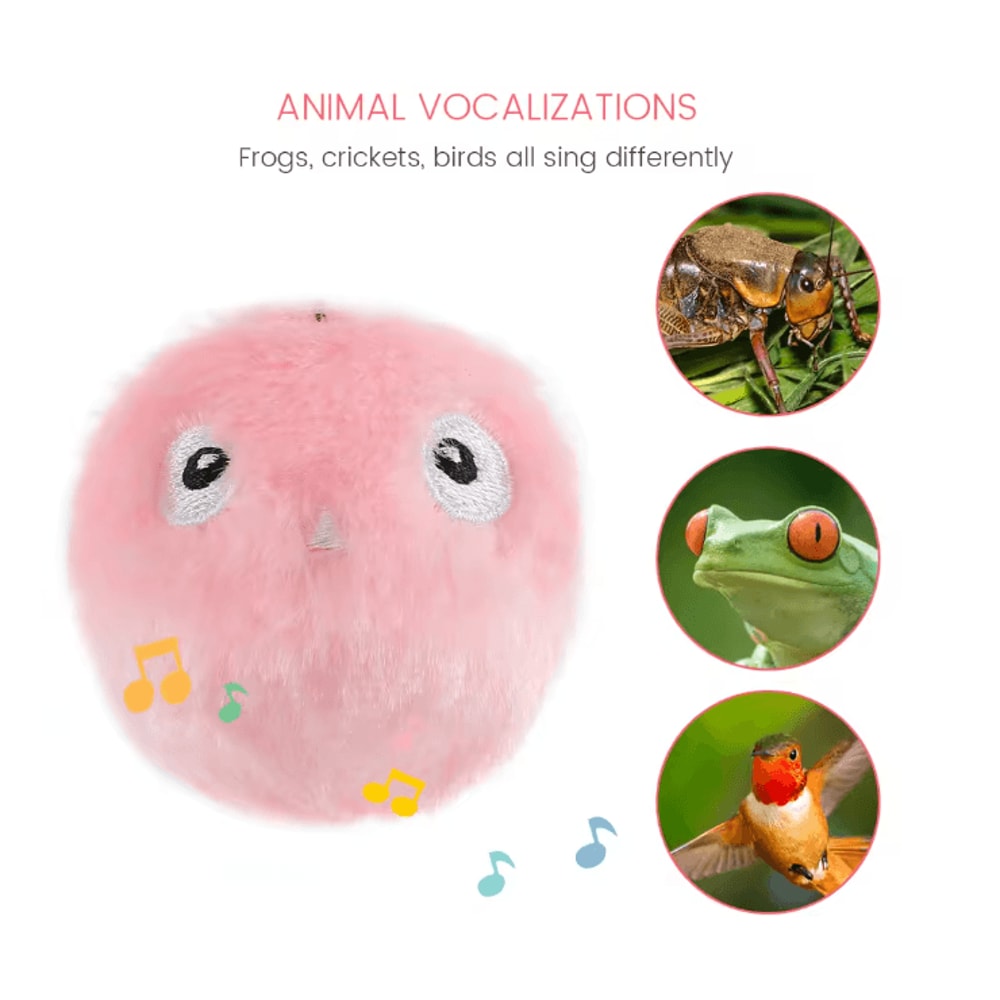 Interactive Cat Toy Balls Smart Plush Chirping Pet Play Set 1