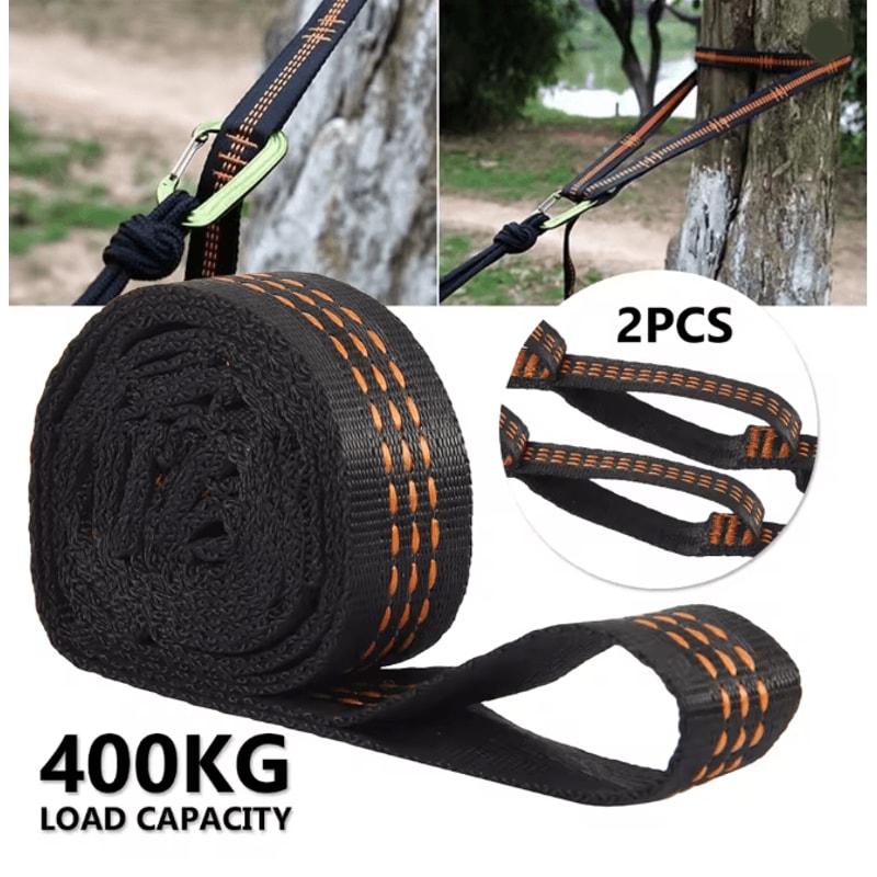 Heavy Duty Hammock Straps Reinforced Polyester Outdoor Hanging Set 0