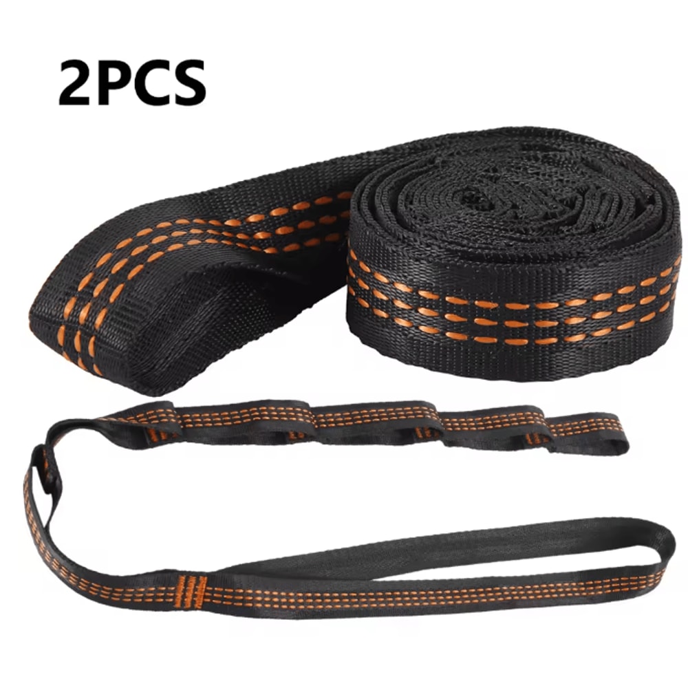 Heavy Duty Hammock Straps Reinforced Polyester Outdoor Hanging Set 4