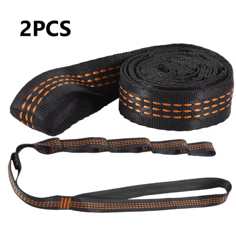 Heavy Duty Hammock Straps Reinforced Polyester Outdoor Hanging Set 4