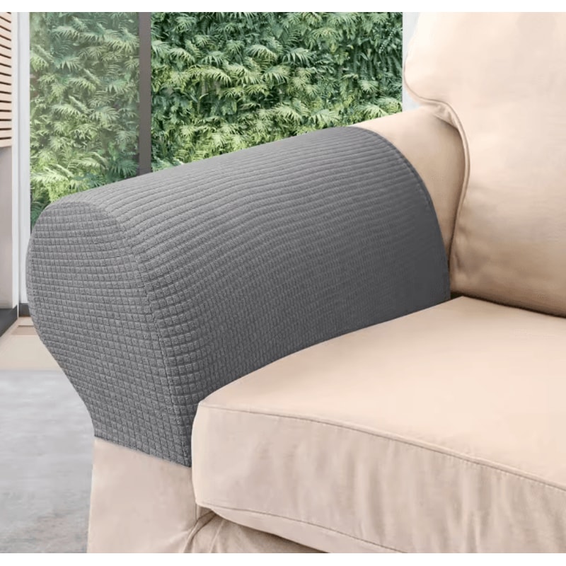 Stretch Armrest Covers Elastic Sofa Arm Protectors Set 1