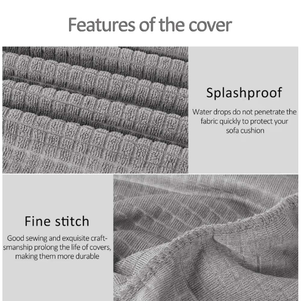 Stretch Armrest Covers Elastic Sofa Arm Protectors Set 2