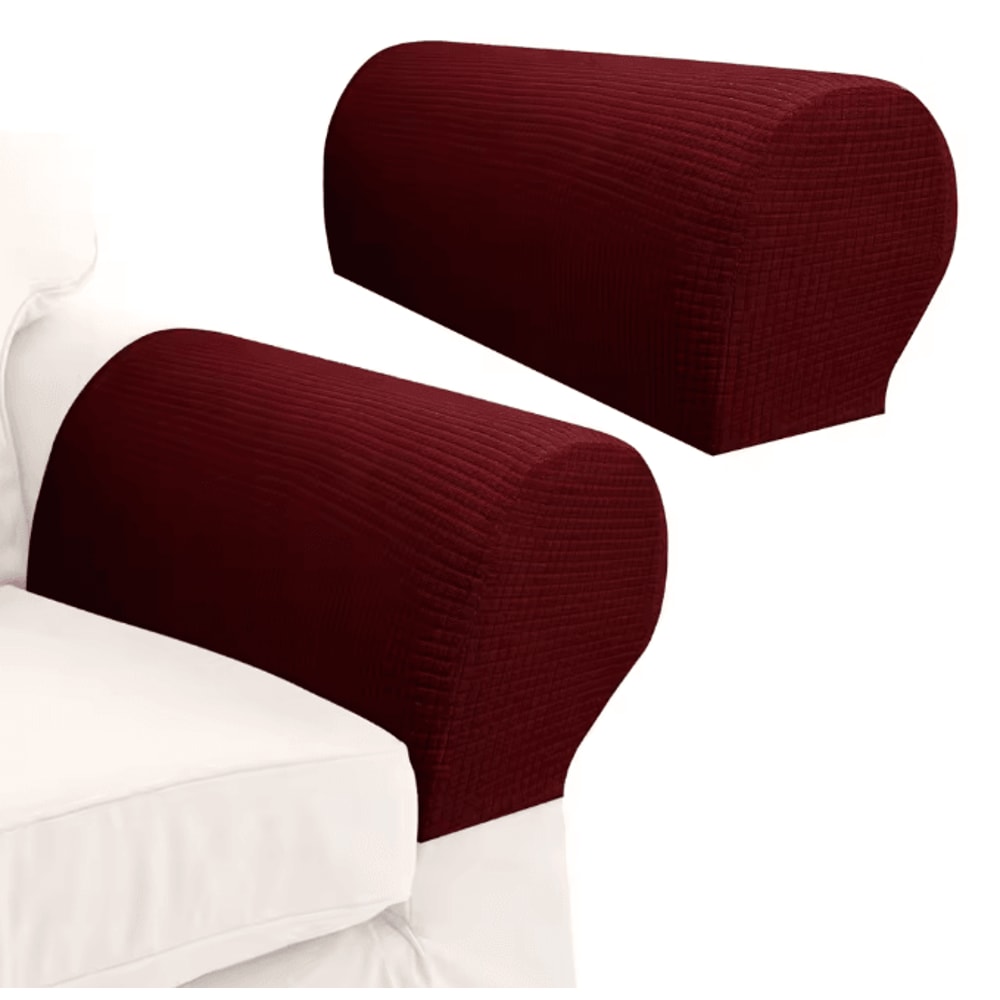 Stretch Armrest Covers Elastic Sofa Arm Protectors Set 9