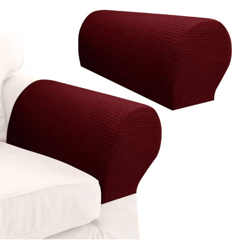 Stretch Armrest Covers Elastic Sofa Arm Protectors Set 9