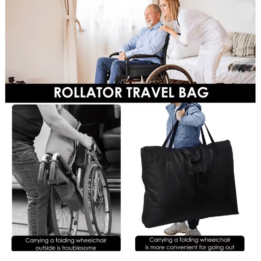 Waterproof Rollator Travel Bag Foldable Wheelchair Storage Cover 3