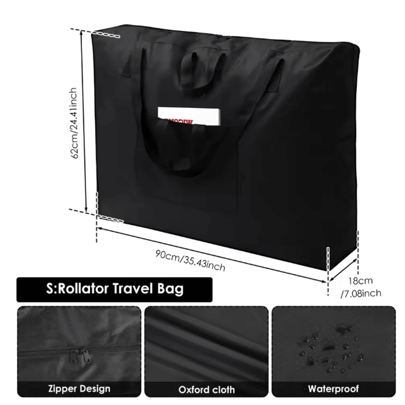 Waterproof Rollator Travel Bag Foldable Wheelchair Storage Cover 4
