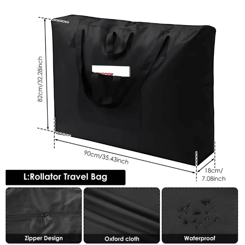Waterproof Rollator Travel Bag Foldable Wheelchair Storage Cover 6