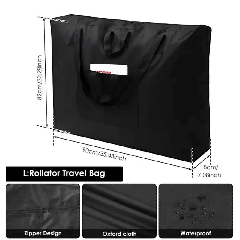 Waterproof Rollator Travel Bag Foldable Wheelchair Storage Cover 6