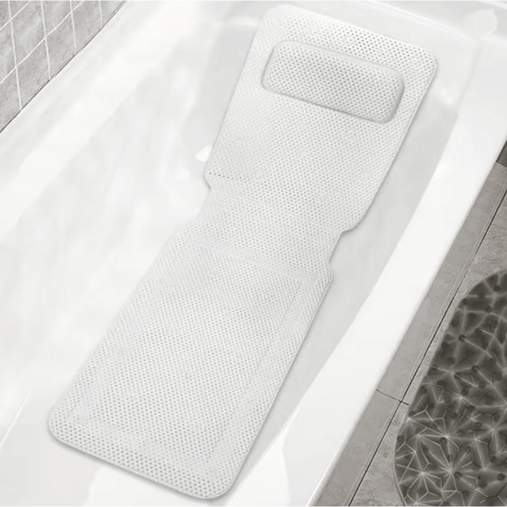Extra Long Full Body Bath Mat Massage Cushion With Head And Neck Support 4