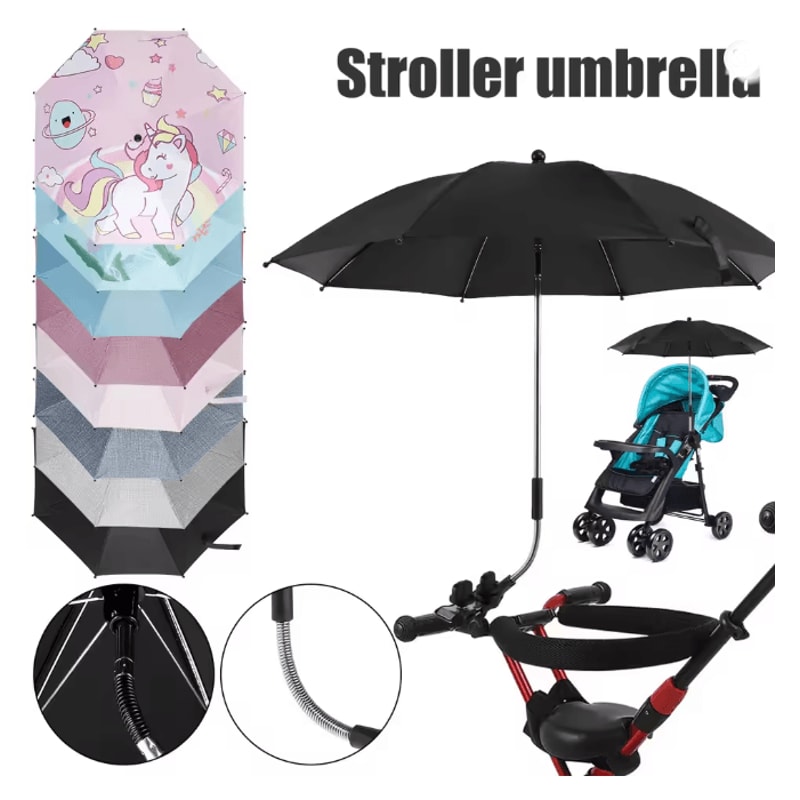 Universal Baby Stroller Umbrella Adjustable UV Protection Shade For Prams 0