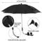 Universal Baby Stroller Umbrella Adjustable UV Protection Shade For Prams 4