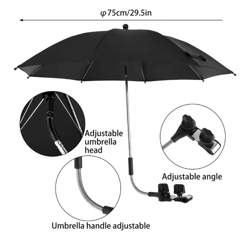 Universal Baby Stroller Umbrella Adjustable UV Protection Shade For Prams 4