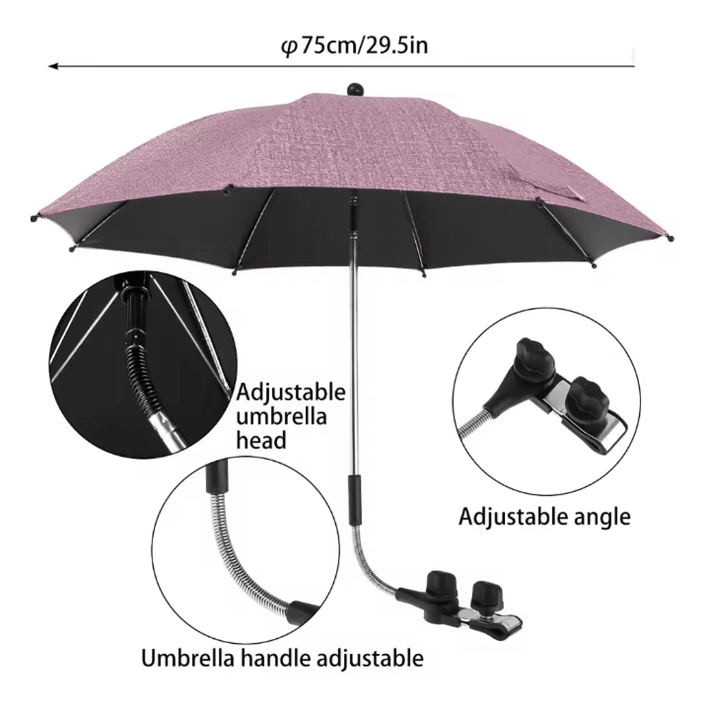 Universal Baby Stroller Umbrella Adjustable UV Protection Shade For Prams 6