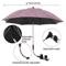 Universal Baby Stroller Umbrella Adjustable UV Protection Shade For Prams 6