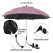 Universal Baby Stroller Umbrella Adjustable UV Protection Shade For Prams 6