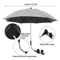 Universal Baby Stroller Umbrella Adjustable UV Protection Shade For Prams 7