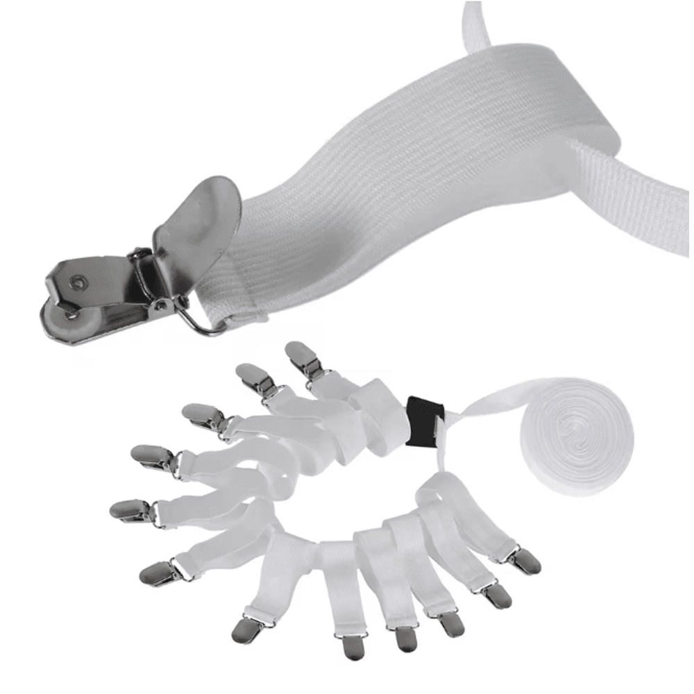 Adjustable Bed Sheet Holder Clips Elastic Non Slip Mattress Fasteners 1