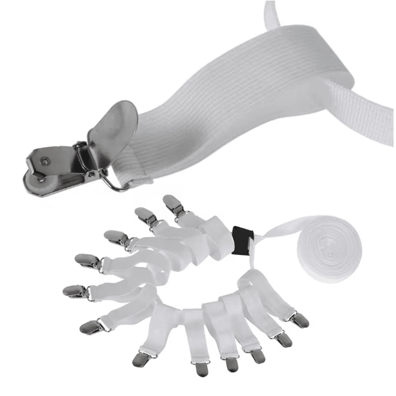 Adjustable Bed Sheet Holder Clips Elastic Non Slip Mattress Fasteners 1