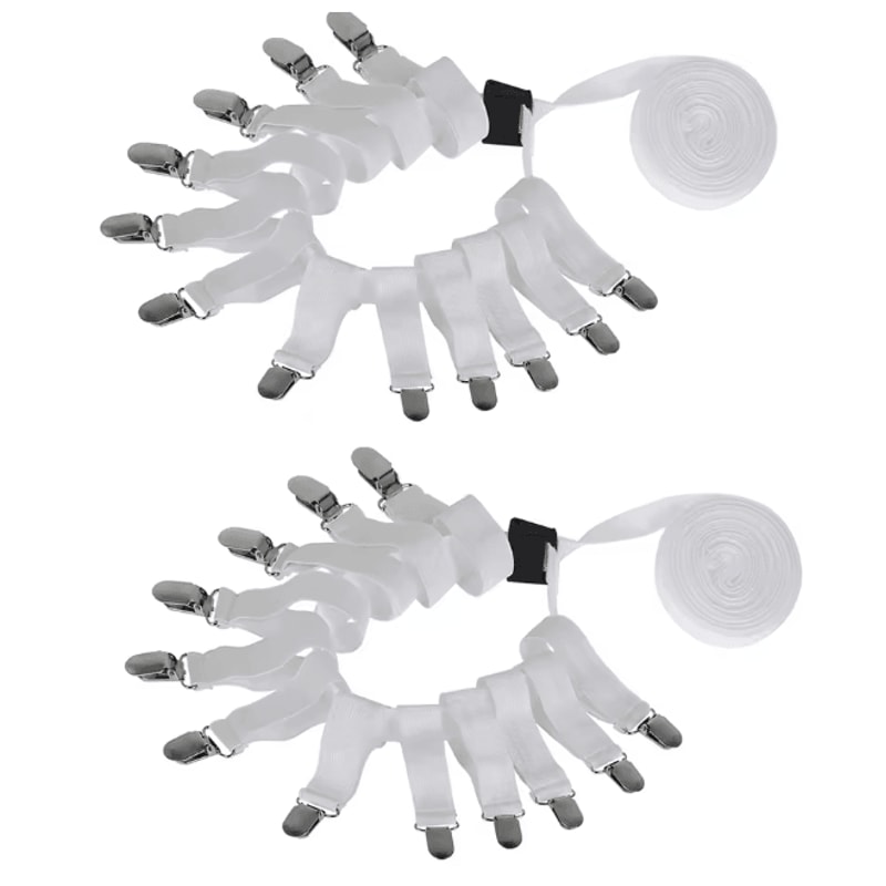 Adjustable Bed Sheet Holder Clips Elastic Non Slip Mattress Fasteners 5