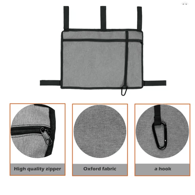 Large Capacity Walker Storage Bag With Cup Holder For Wheelchairs And Rollators 2