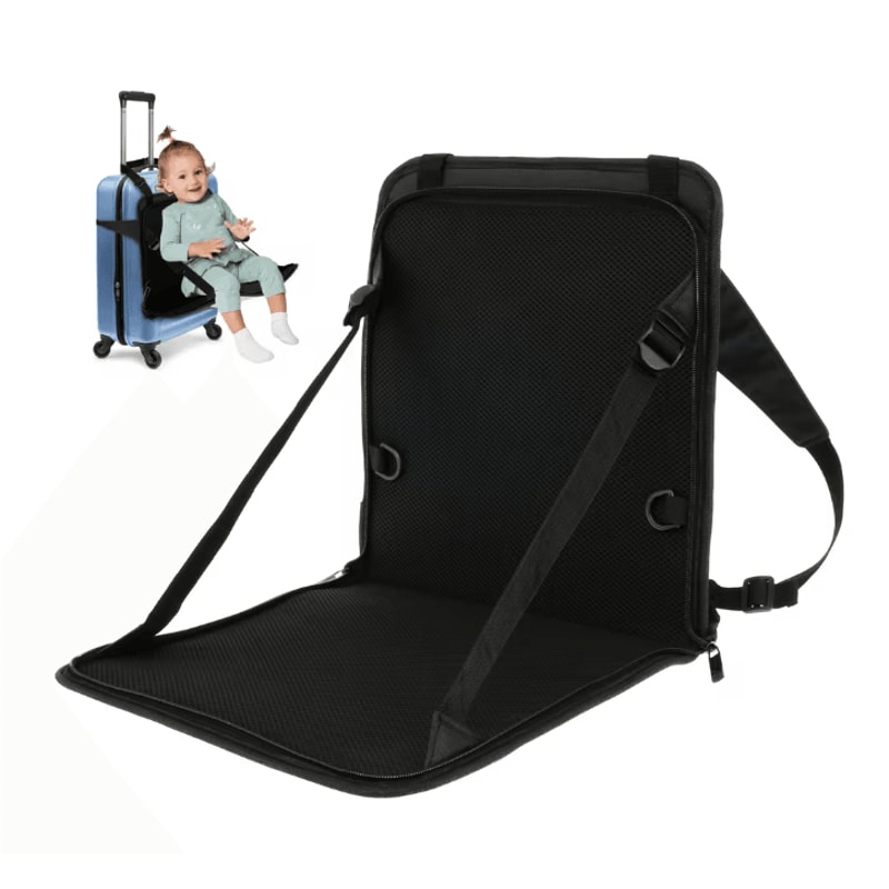 Portable Kids Travel Seat With Seat Belt Folding Toddler Carrier For Luggage 0