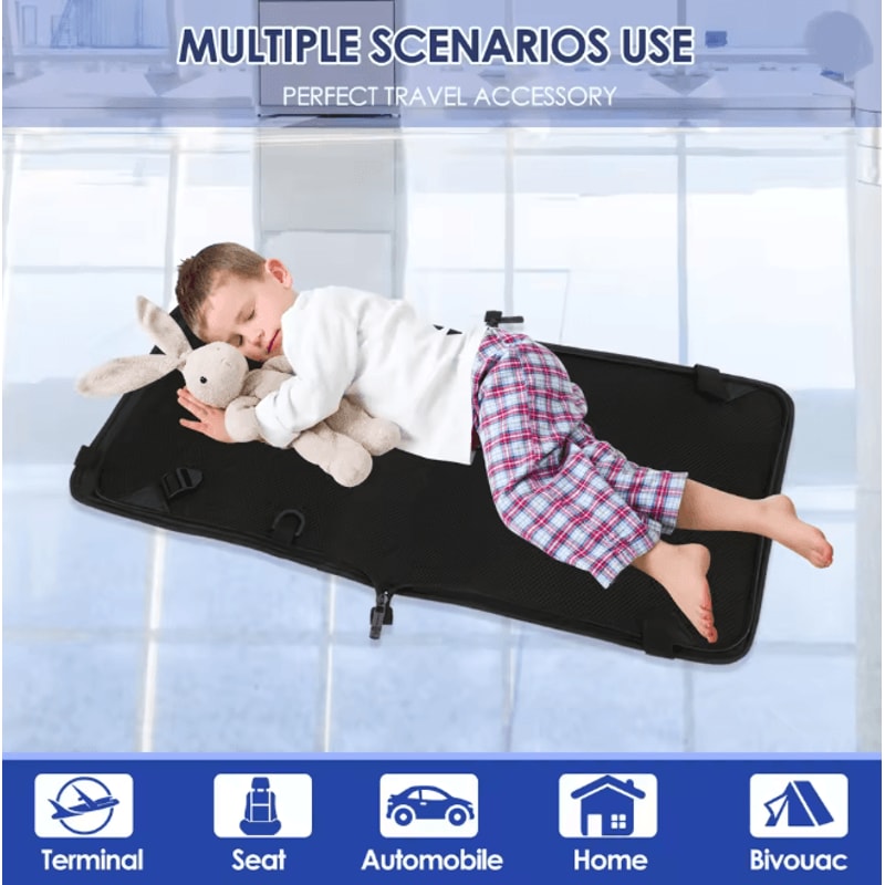 Portable Kids Travel Seat With Seat Belt Folding Toddler Carrier For Luggage 1