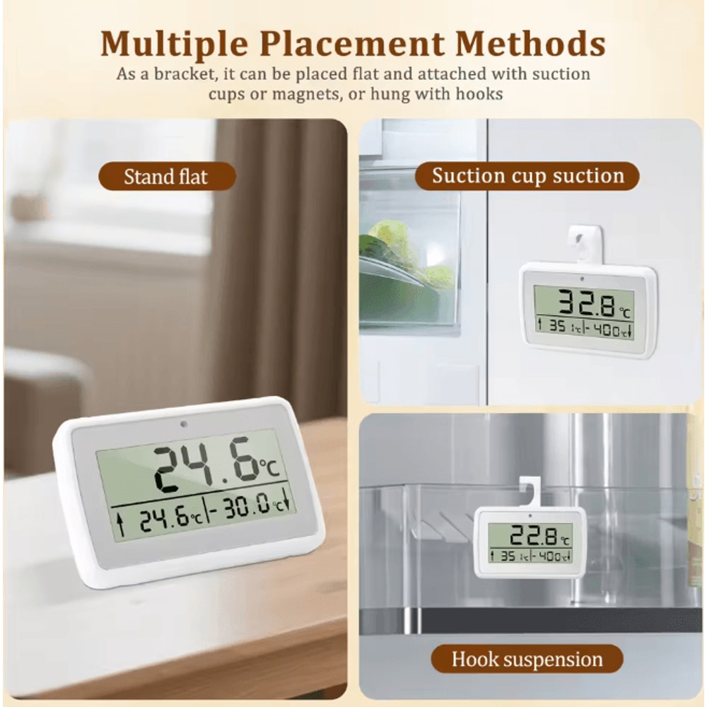 Digital Fridge Thermometer With Hook For Refrigerator And Freezer Monitoring 2